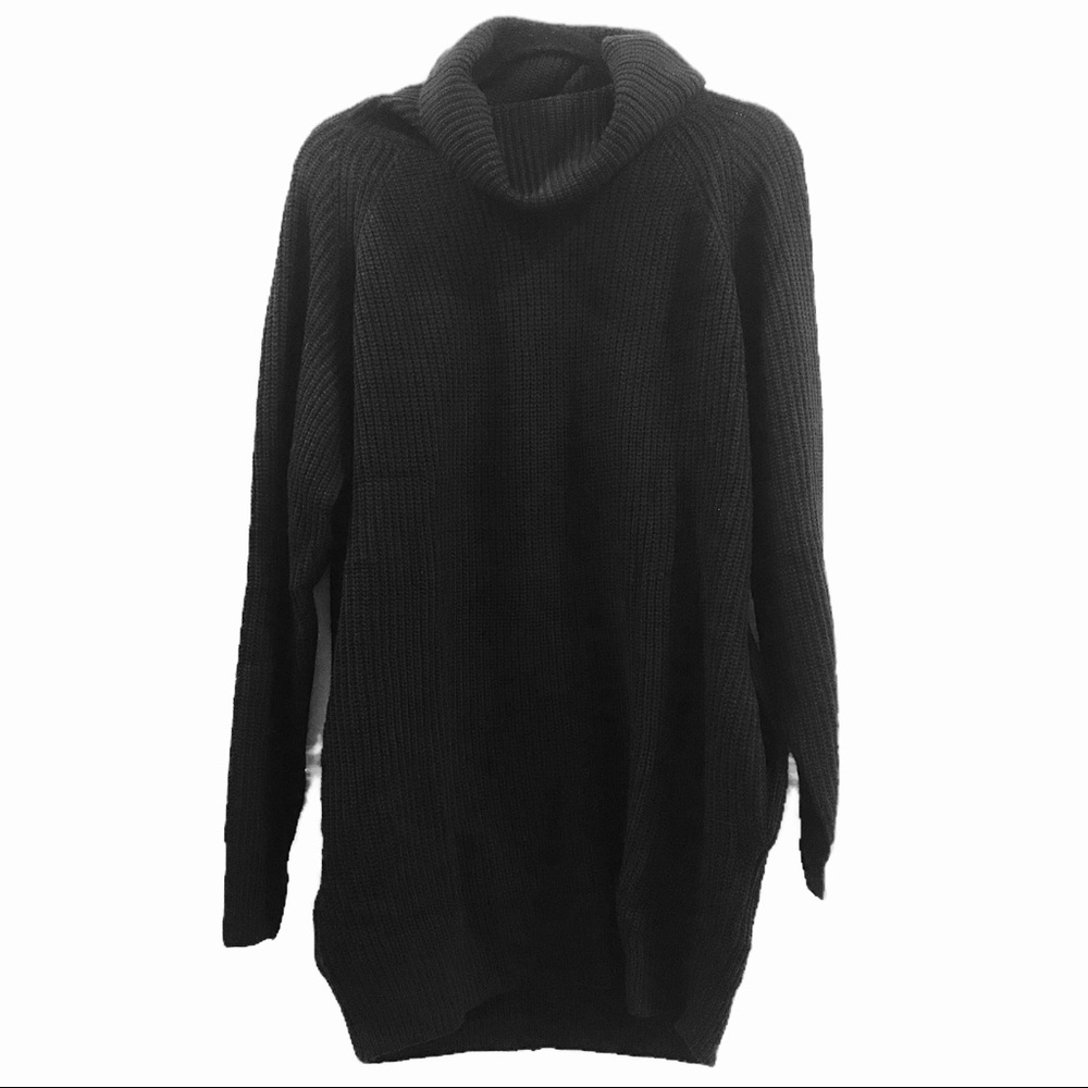 Sweater Dress with Pockets, Women’s Size S, Black